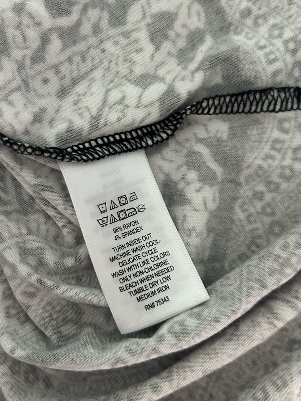 Cynthia Rowley Black & White Boho Foldover Stretchy Maxi Skirt Size Large - Picture 6 of 8